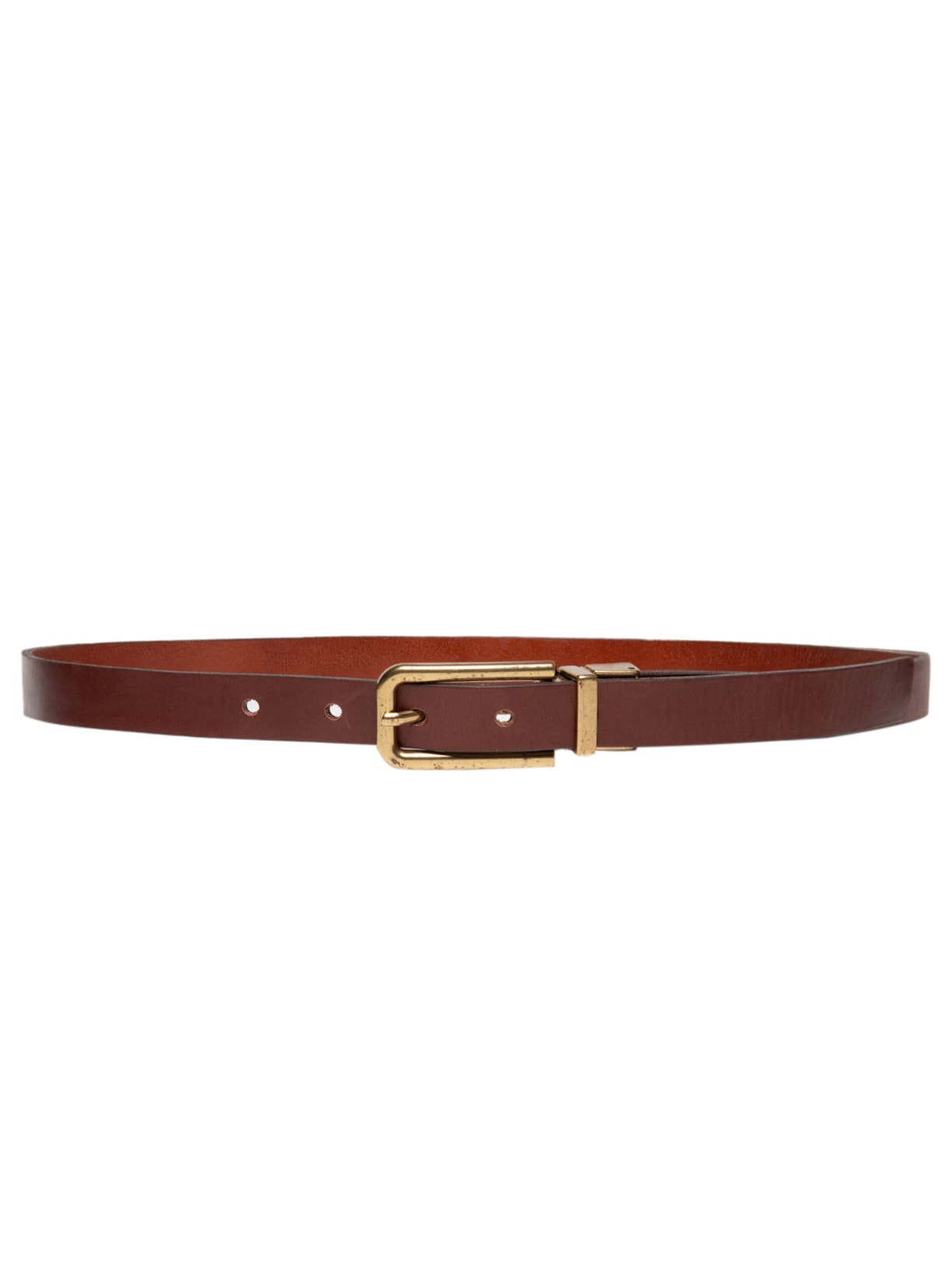 Cinto Feminino De Couro Dupla Face Marrom Animale