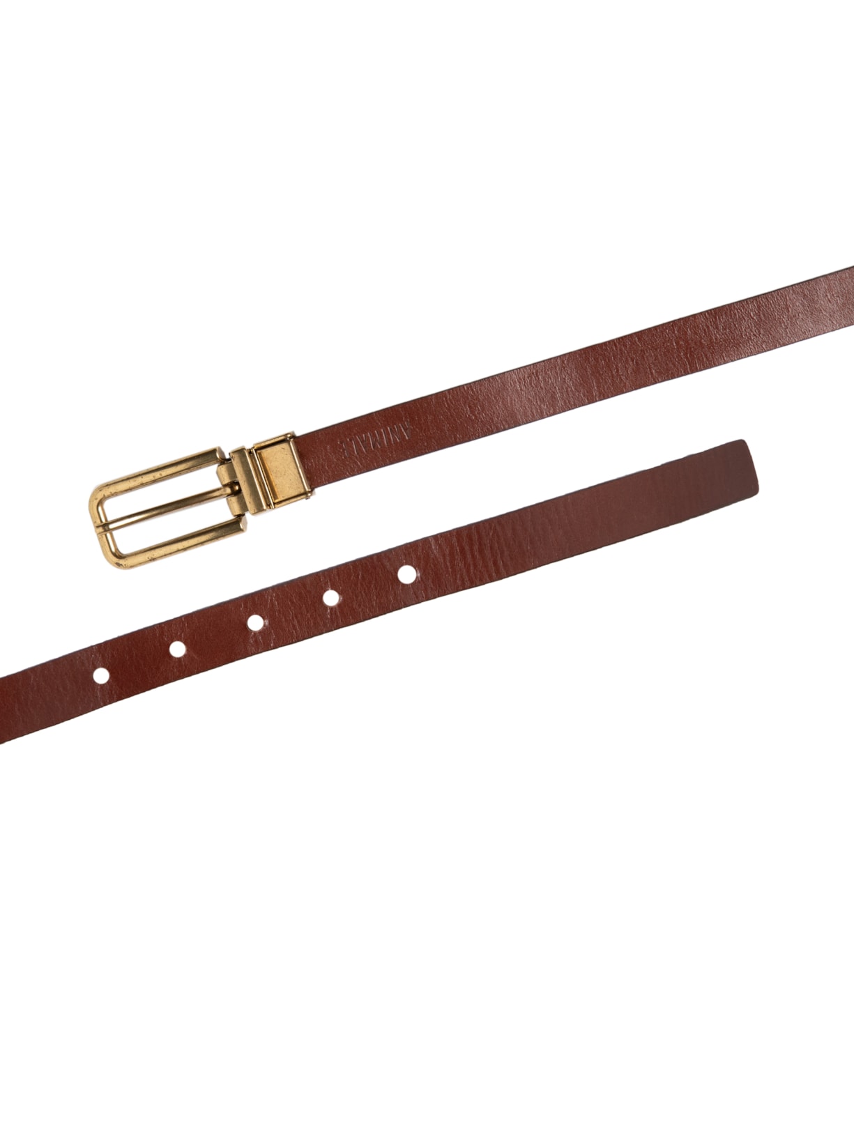 Cinto Feminino De Couro Dupla Face Marrom Animale