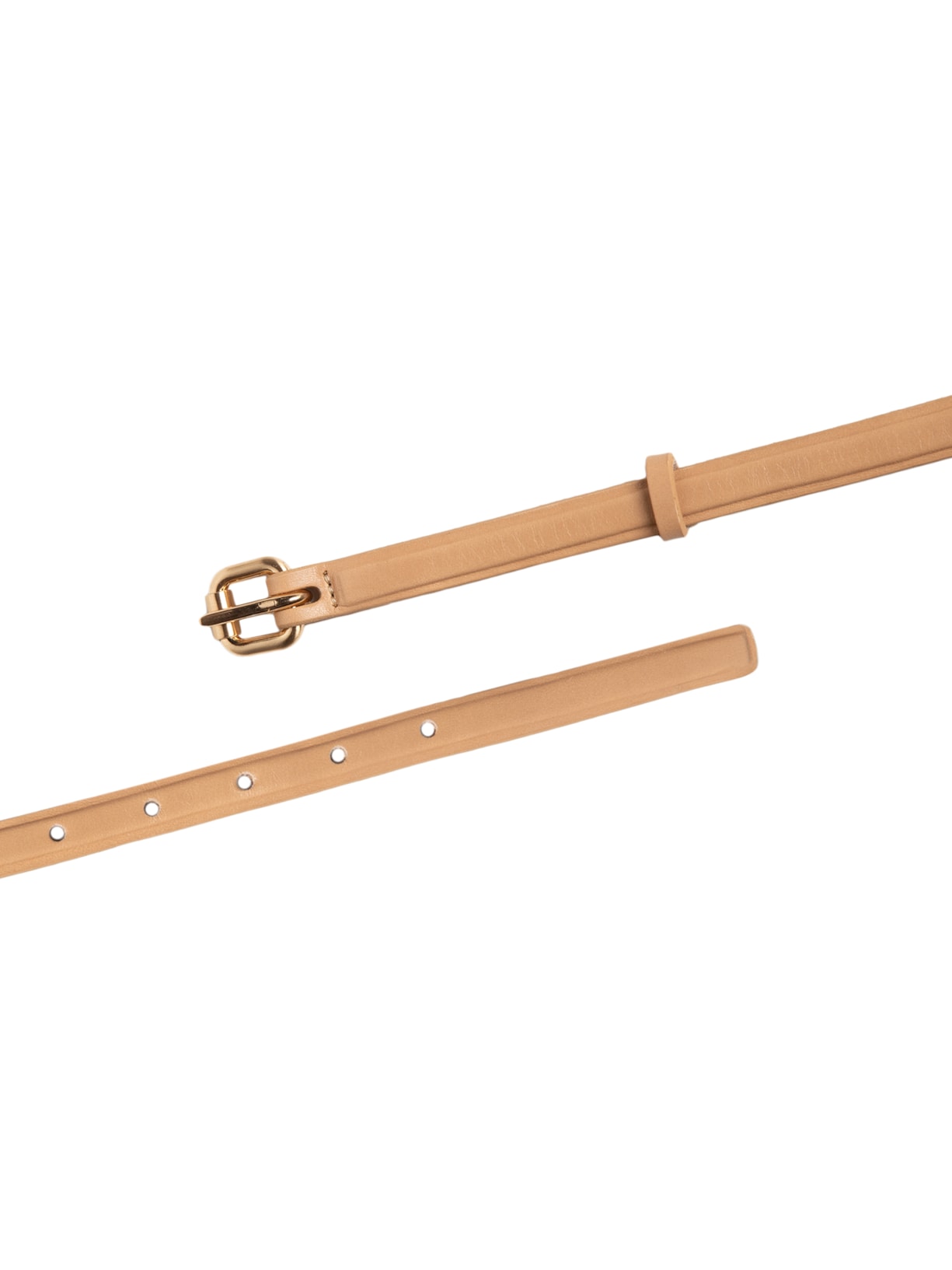 Cinto Feminino De Couro Fino Bold Bege Animale