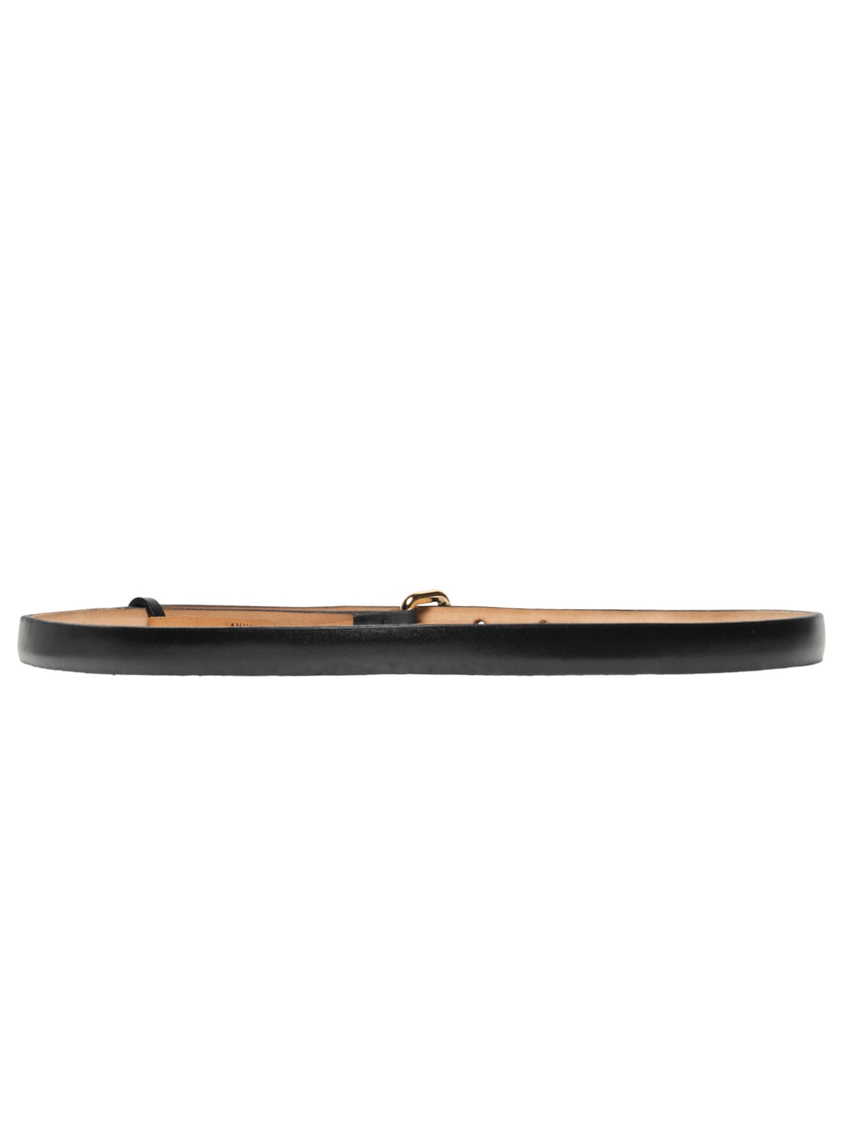Cinto Feminino De Couro Fino Bold Preto Animale