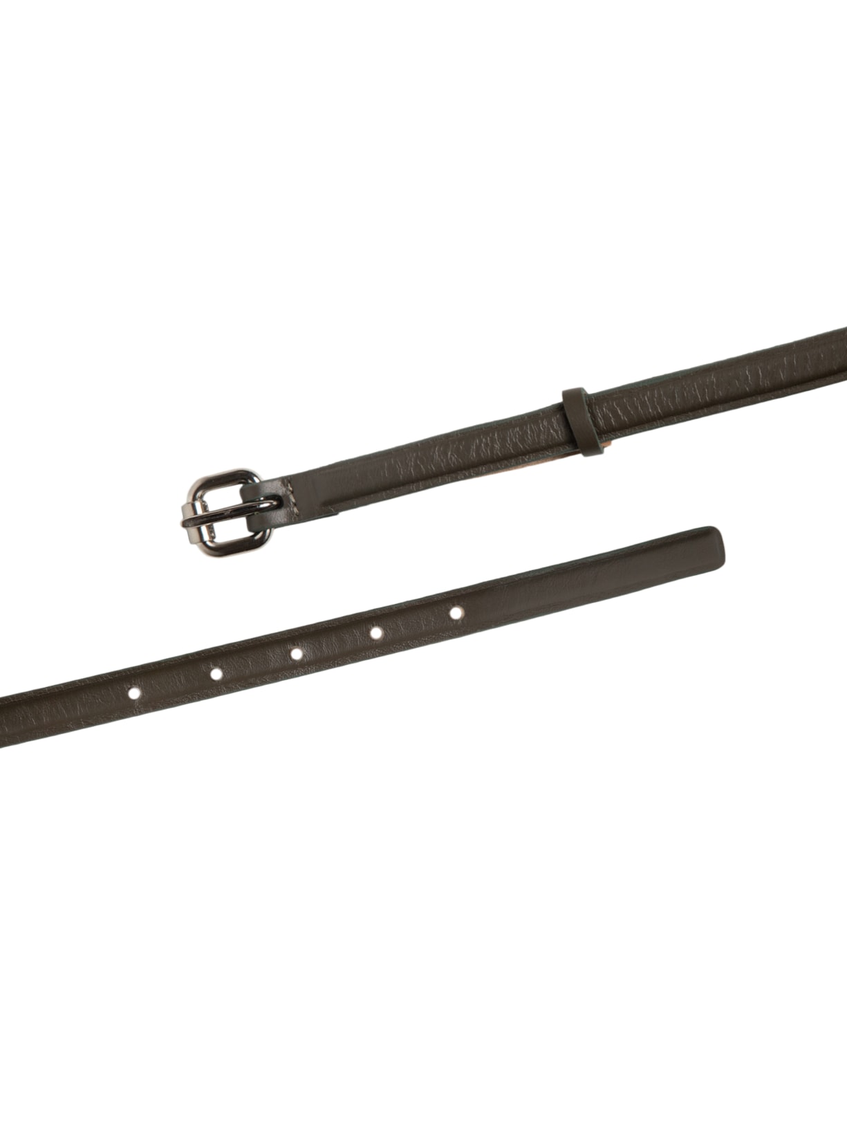 Cinto Feminino De Couro Fino Bold Verde Animale