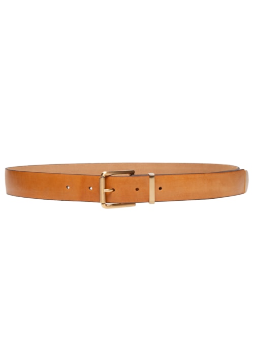 Cinto Feminino De Couro Fivela Bold - Marrom