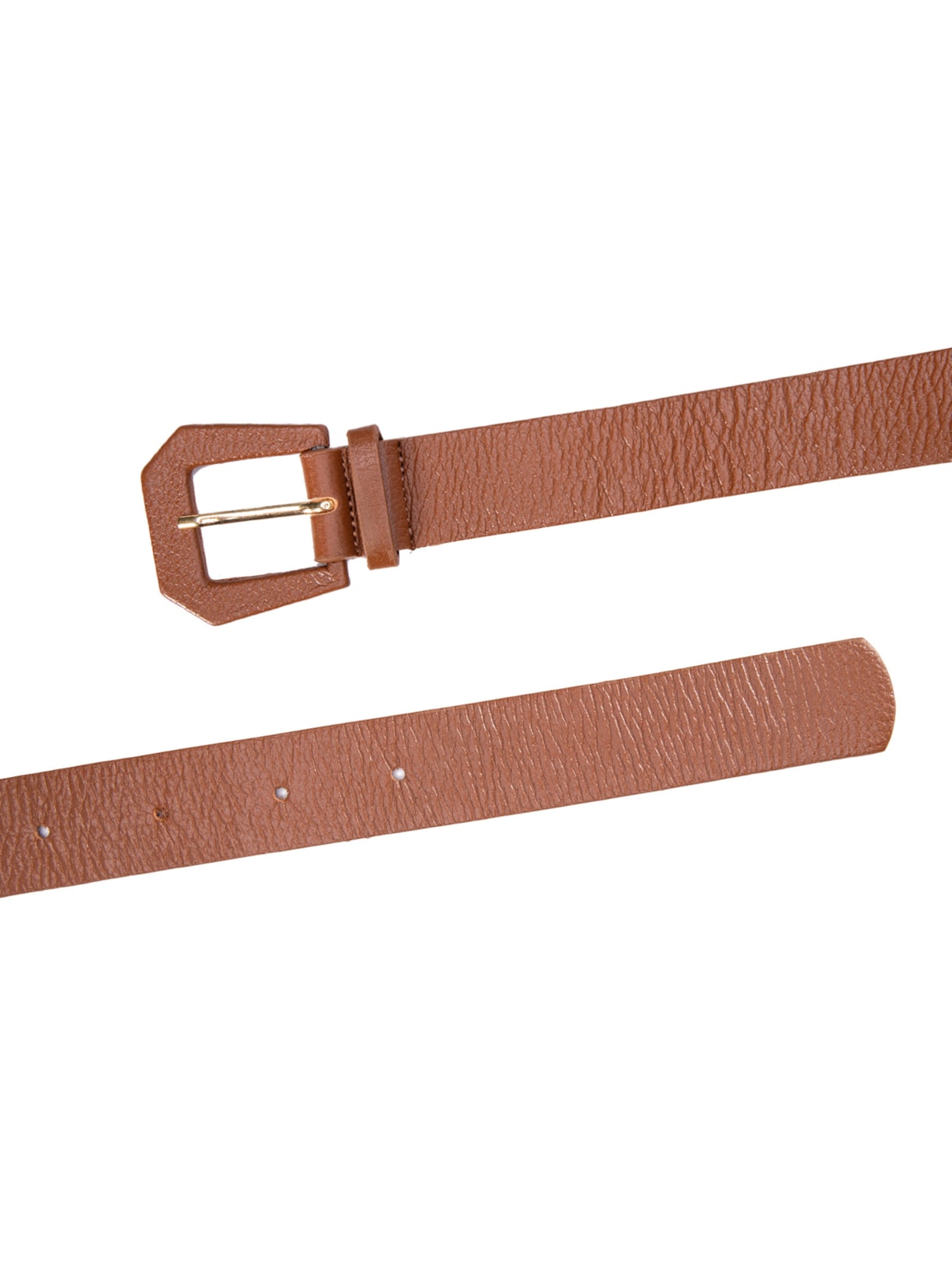 Cinto Feminino De Couro Fivela Encapada Marrom Basiq