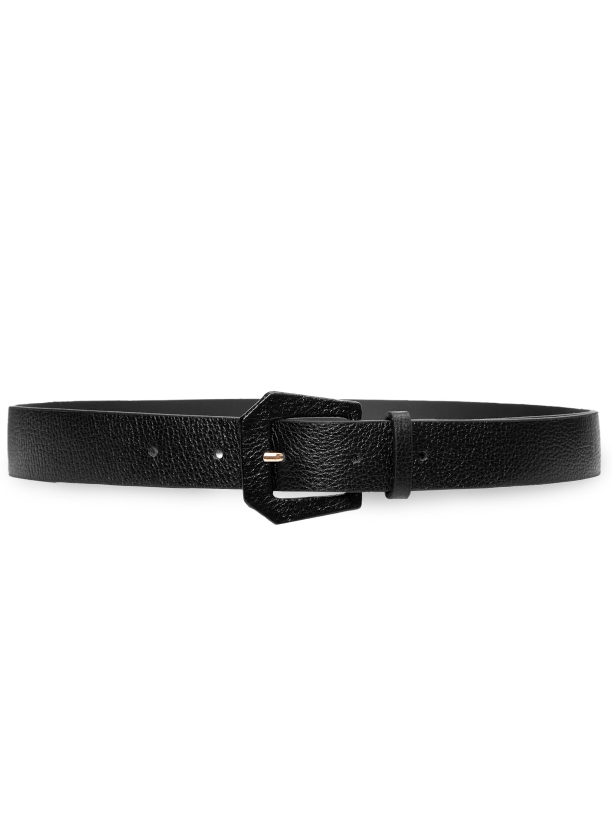 Cinto Feminino De Couro Fivela Encapada - Preto