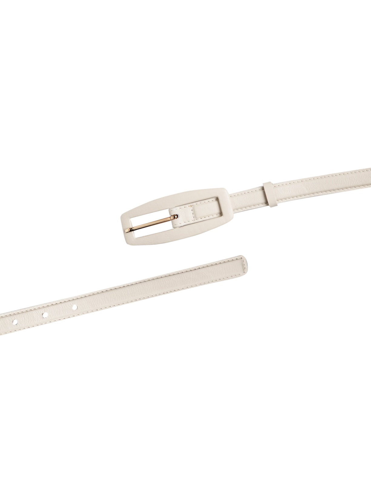 Cinto Feminino De Couro Fivela Forrada Off White Animale