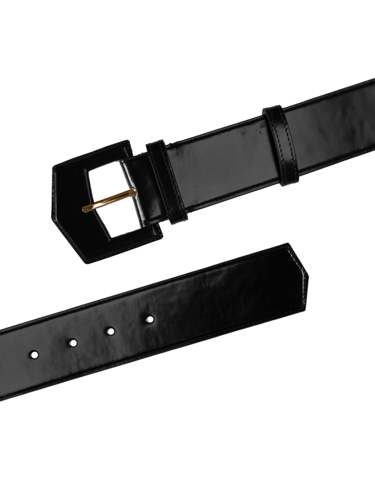 Cinto Feminino De Couro Fivela Forrada Preto Animale