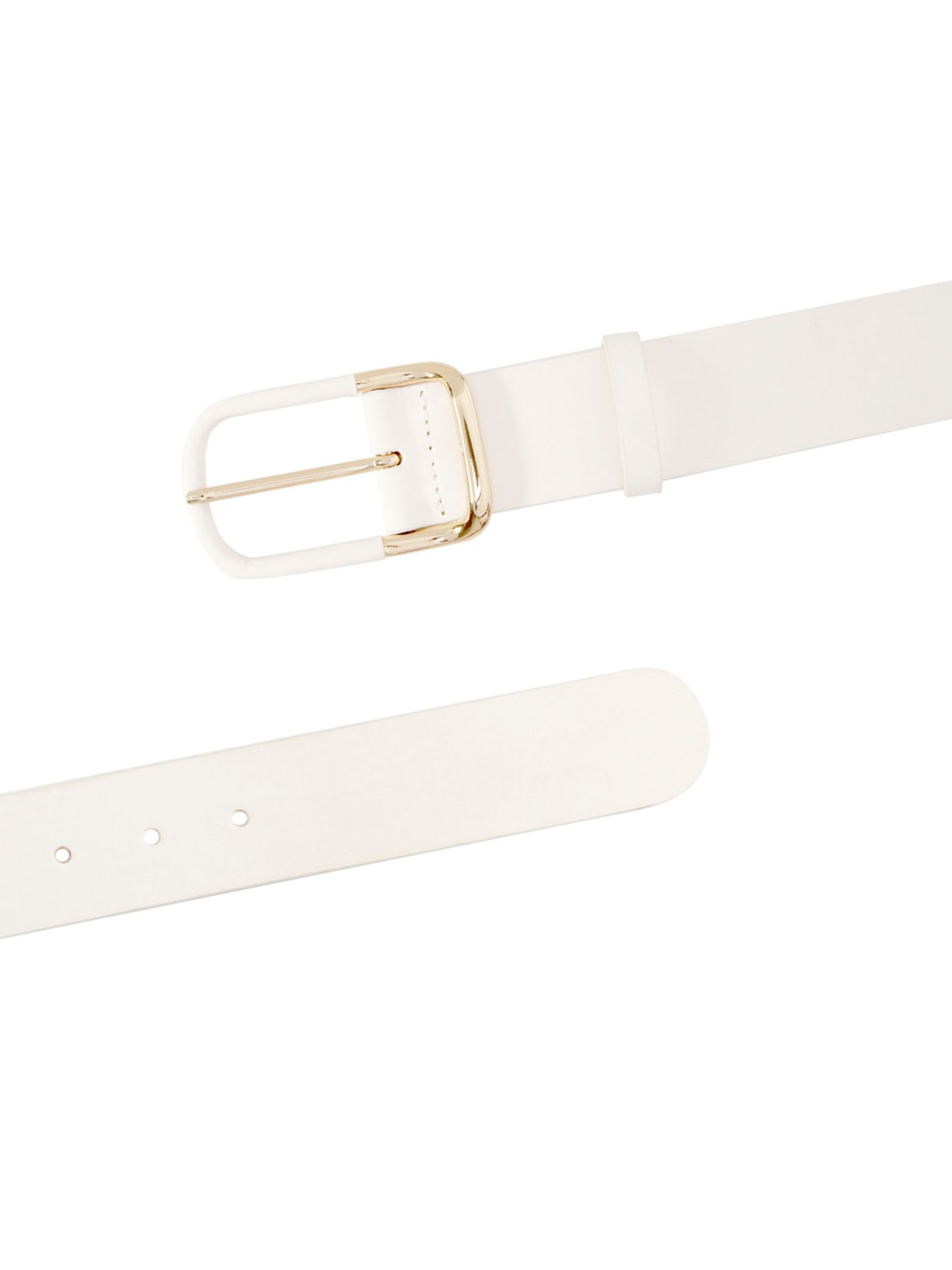 Cinto Feminino De Couro Fivela Metal Forrada Off White Animale