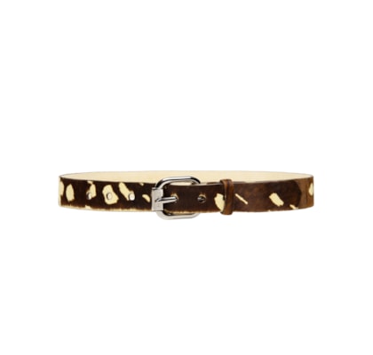 Cinto Feminino De Couro Hiper Bold Fur - Marrom