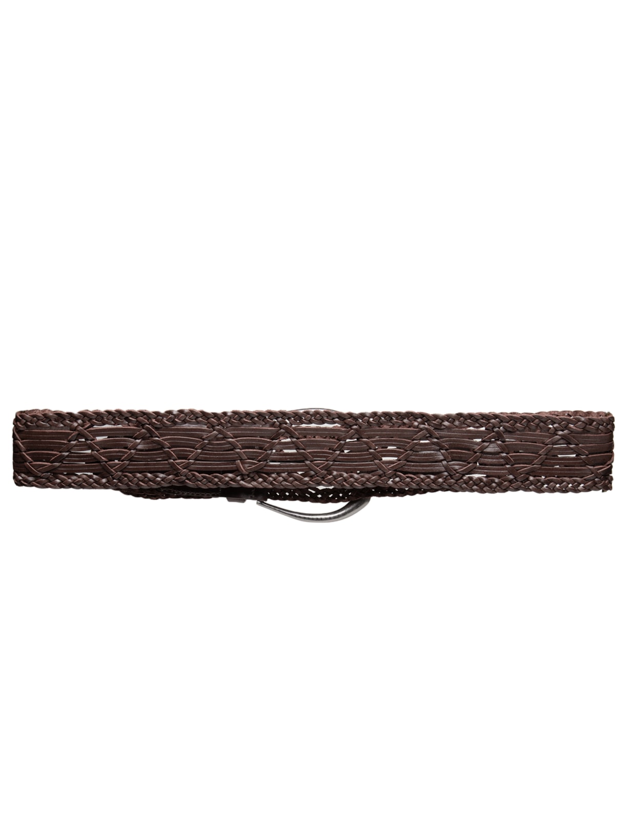 Cinto Feminino De Couro Macramê Marrom Animale