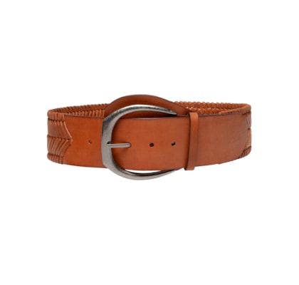 Cinto Feminino de Couro Maxi Tresset - Marrom