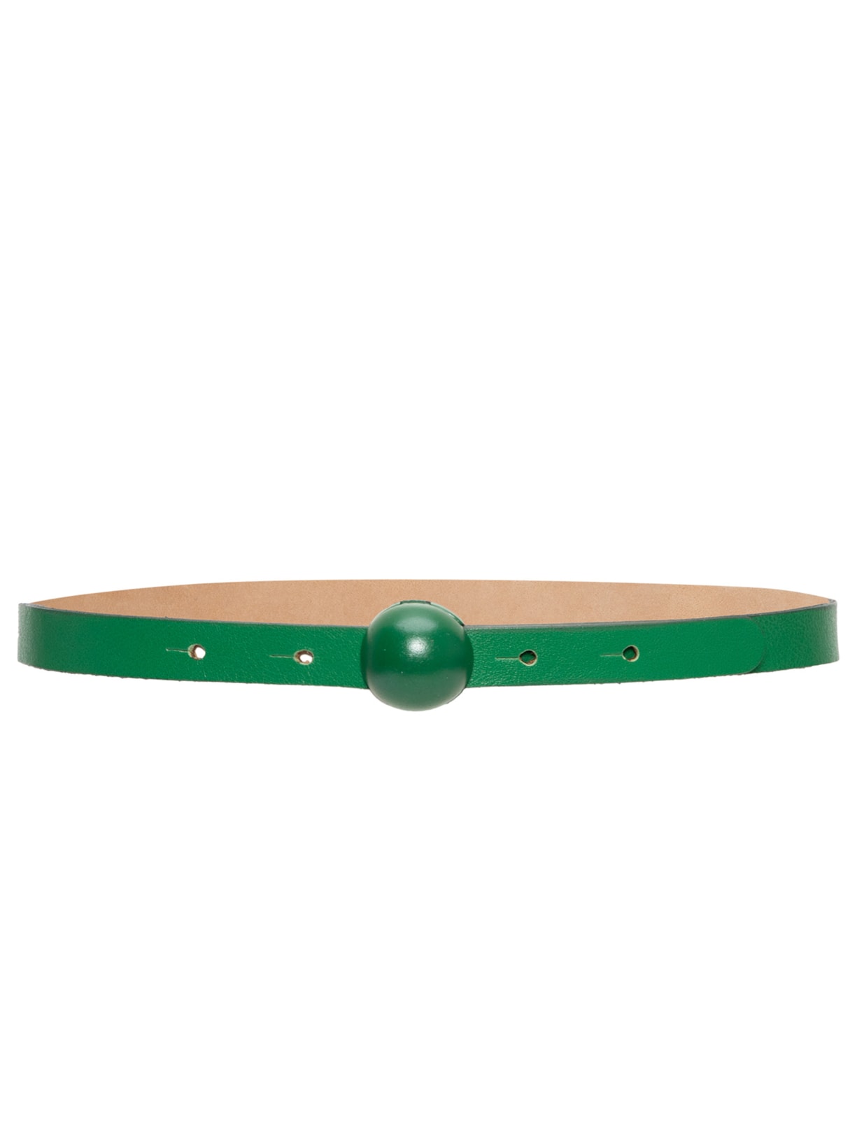 Cinto Feminino De Couro Metal Ball Color - Verde