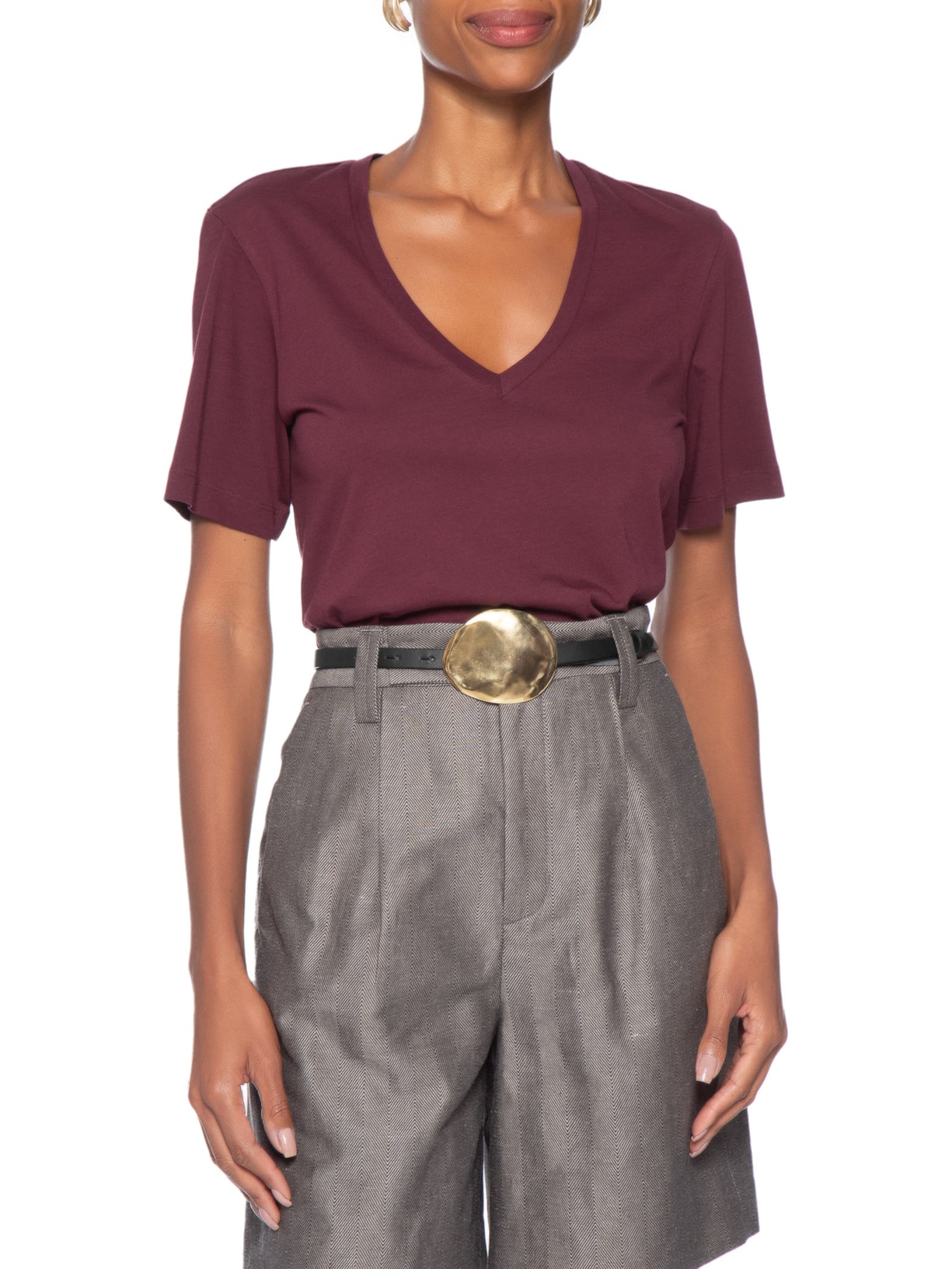 Cinto Feminino De Couro Metal Batido Preto Animale