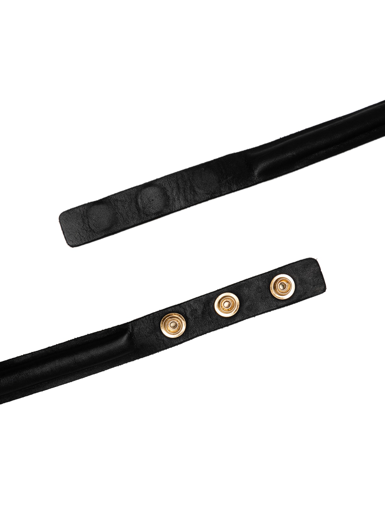 Cinto Feminino De Couro Metal Tubo Preto Animale