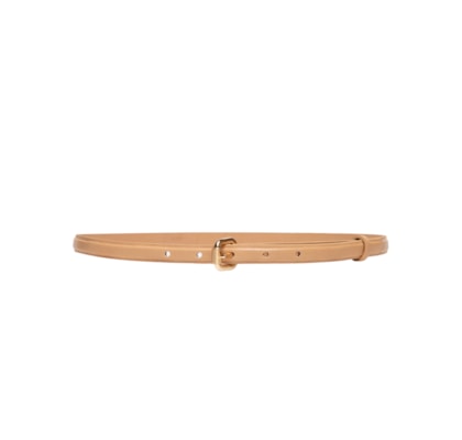 Cinto Feminino De Couro Mini Bold - Bege