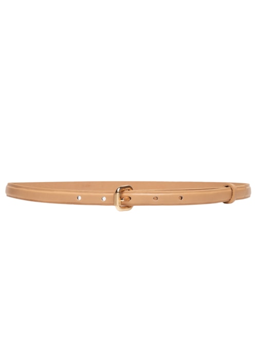 Cinto Feminino De Couro Mini Bold - Bege