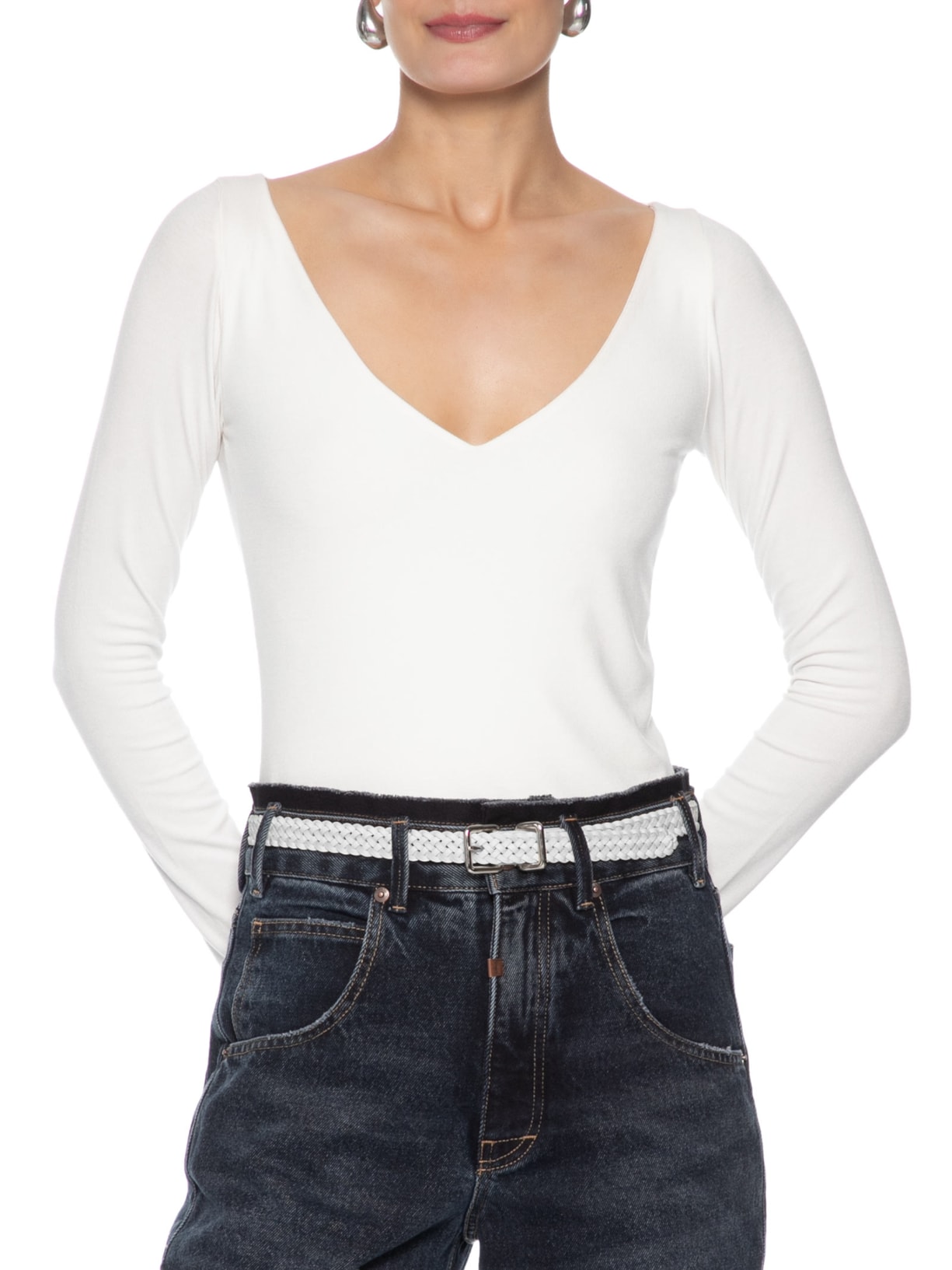 Cinto Feminino De Couro Mini Tresset Branco Animale
