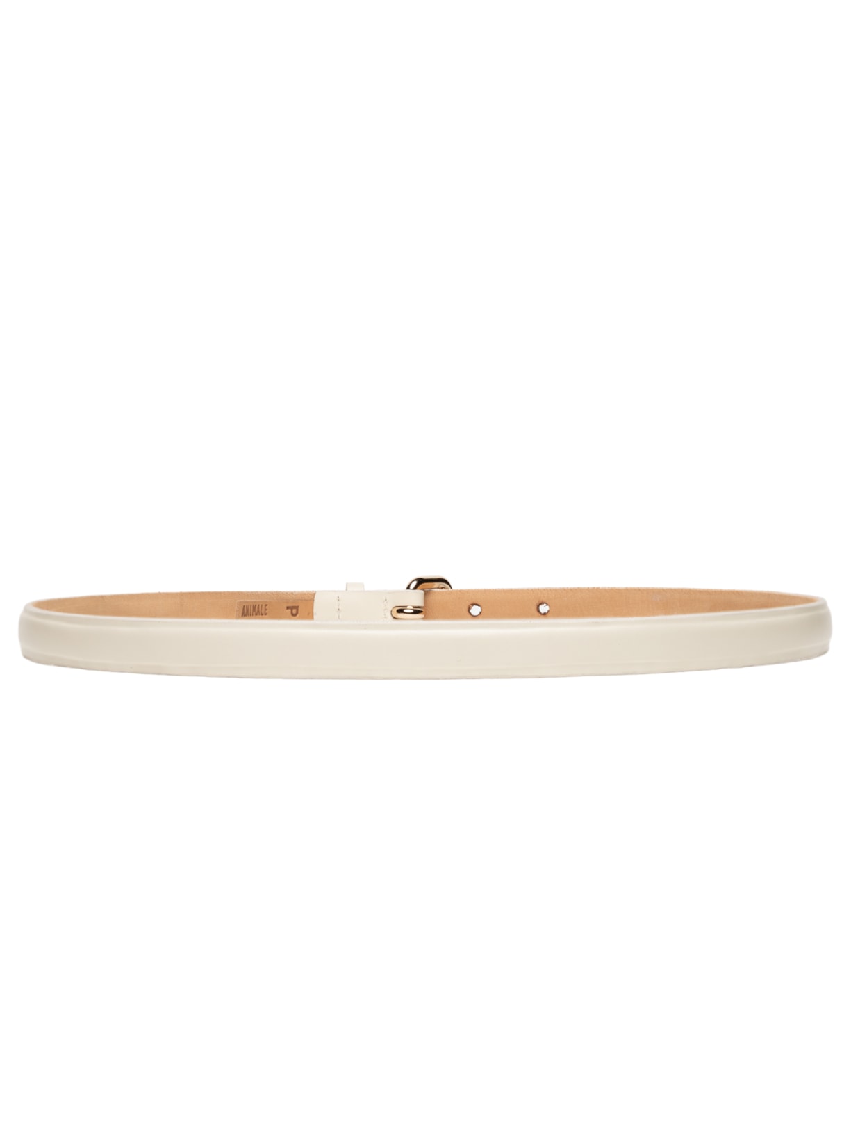 Cinto Feminino de Couro Minibold Branco Animale