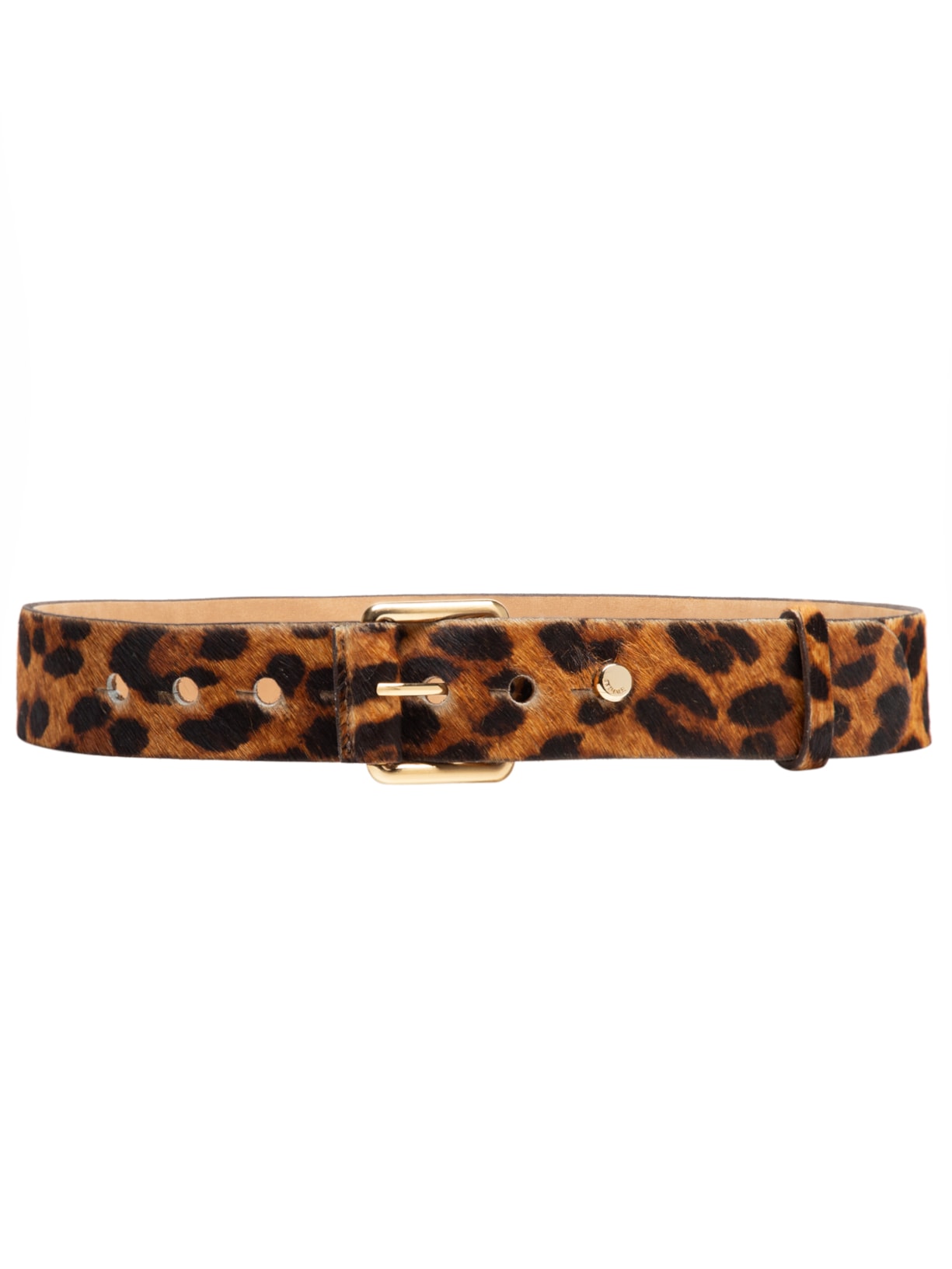Cinto Feminino De Couro Onça Carrapeta - Animal Print