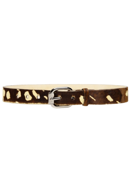 Cinto Feminino De Couro Super Bold Fur - Marrom
