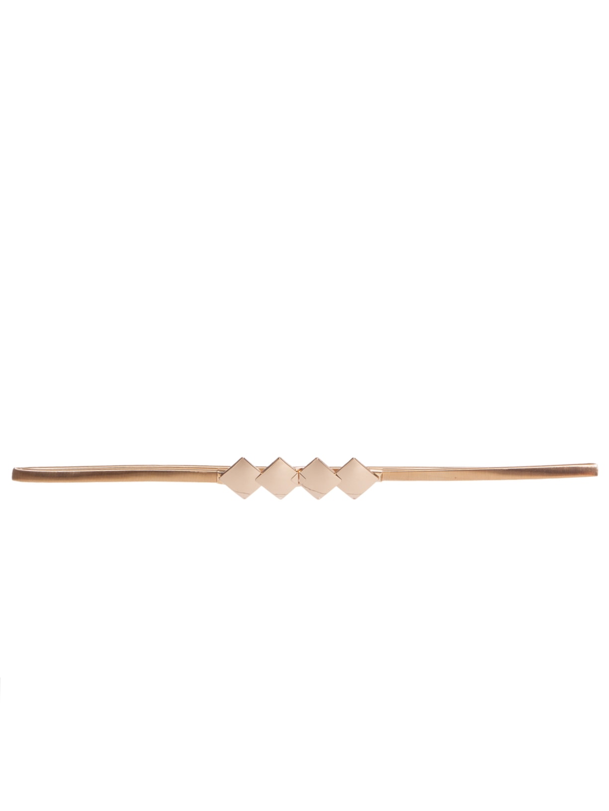 Cinto Feminino De Mola Com Fivela Geométrica - Dourado