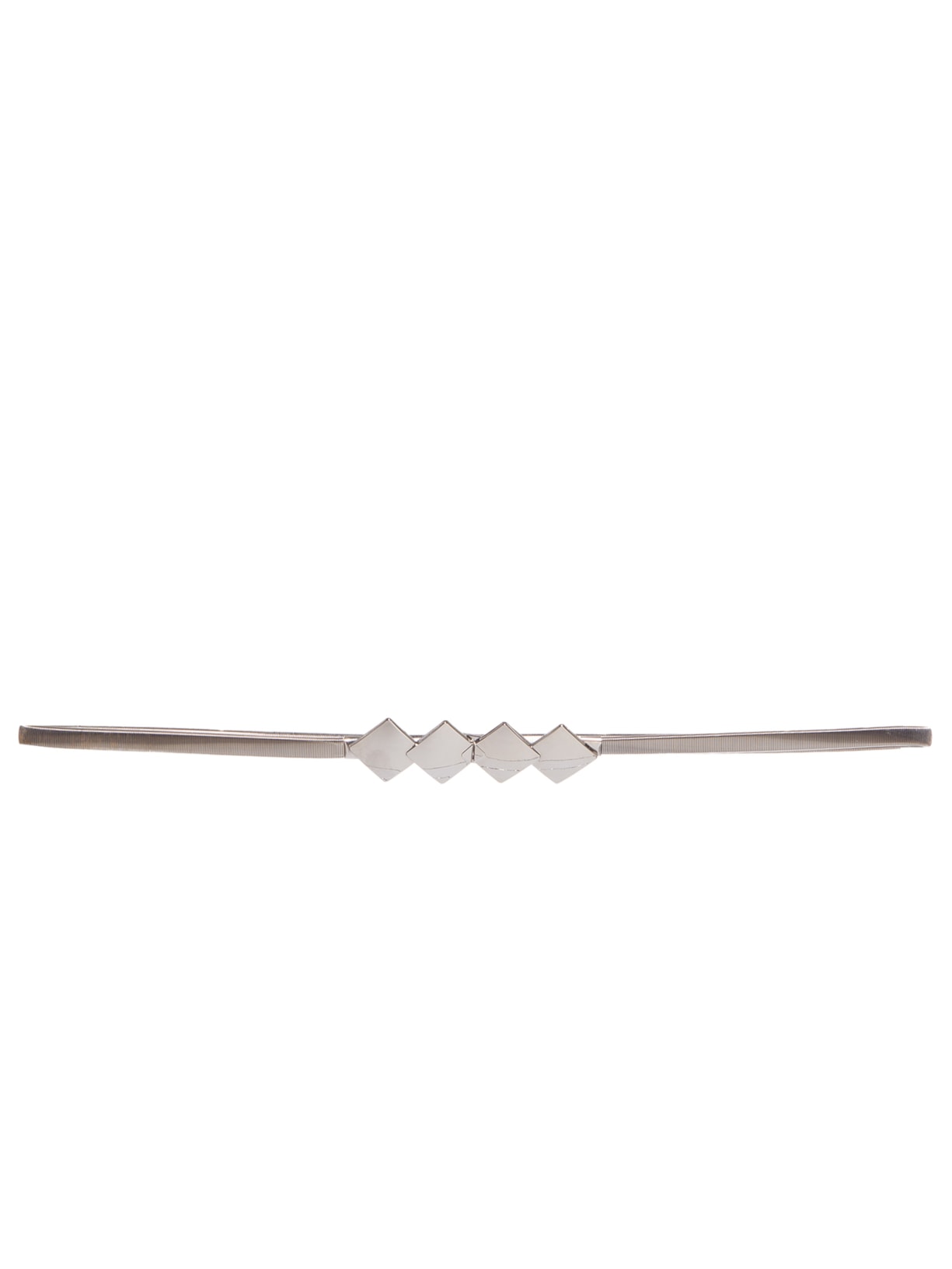 Cinto Feminino De Mola Com Fivela Geométrica - Prata