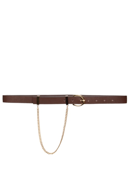Cinto Feminino Detalhe Corrente Viena - Marrom