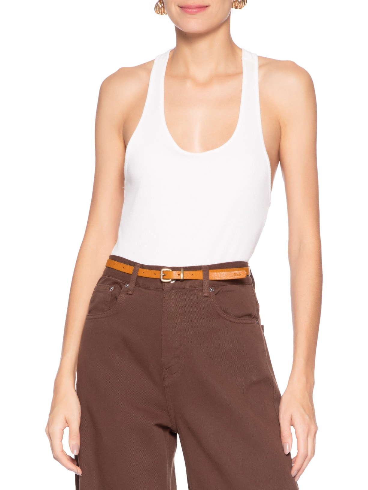 Cinto Feminino Dillon Narrow Marrom Levi's