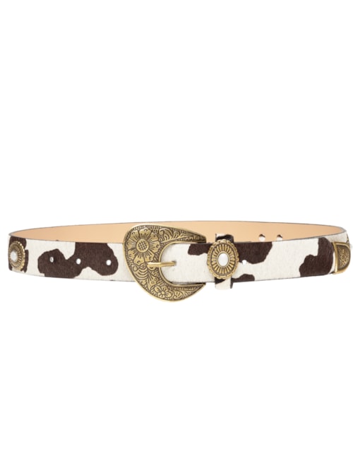 Cinto Feminino Em Couro - Animal Print