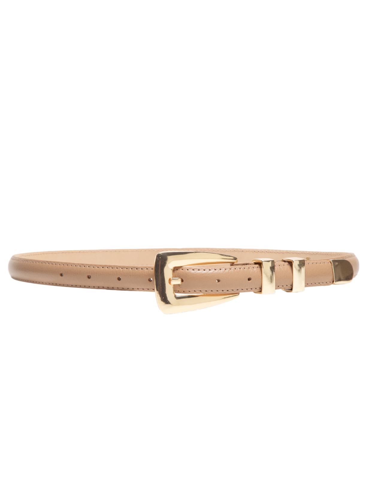 Cinto Feminino Em Couro - Bege