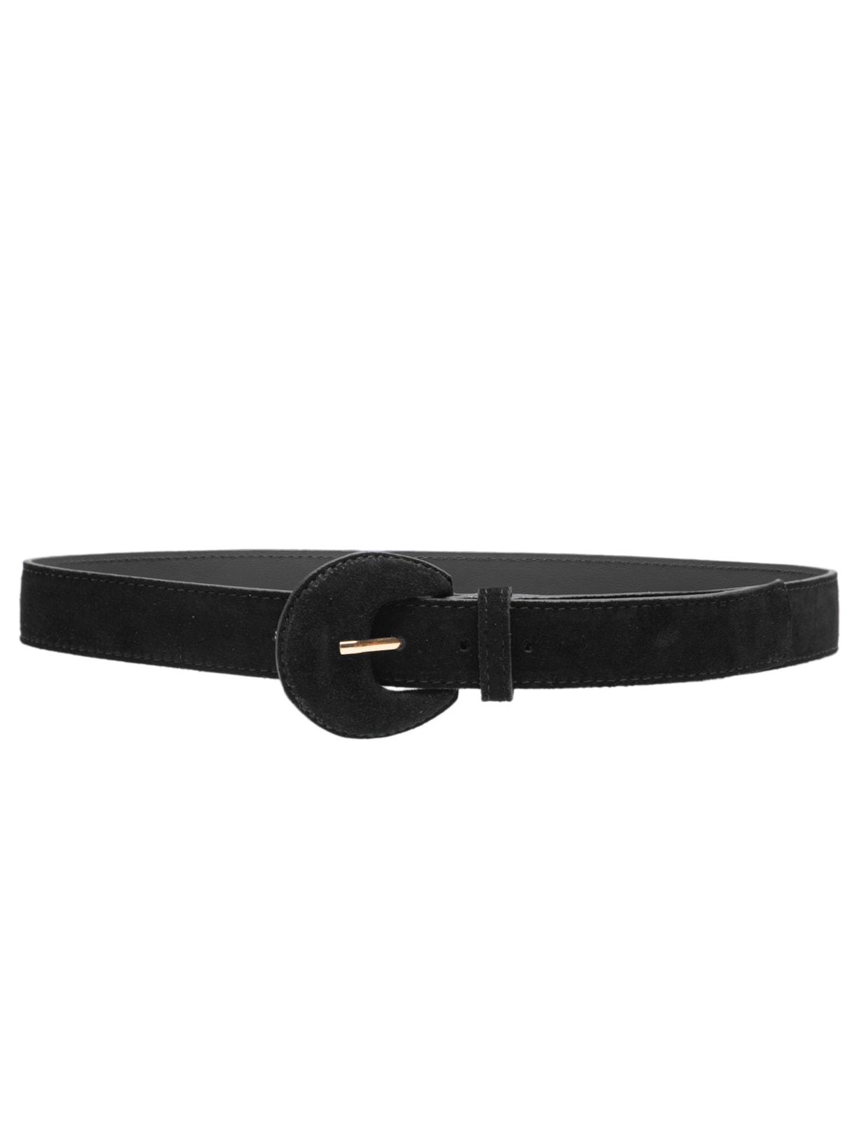 Cinto Feminino em Couro Camurça - Market 33 - Preto