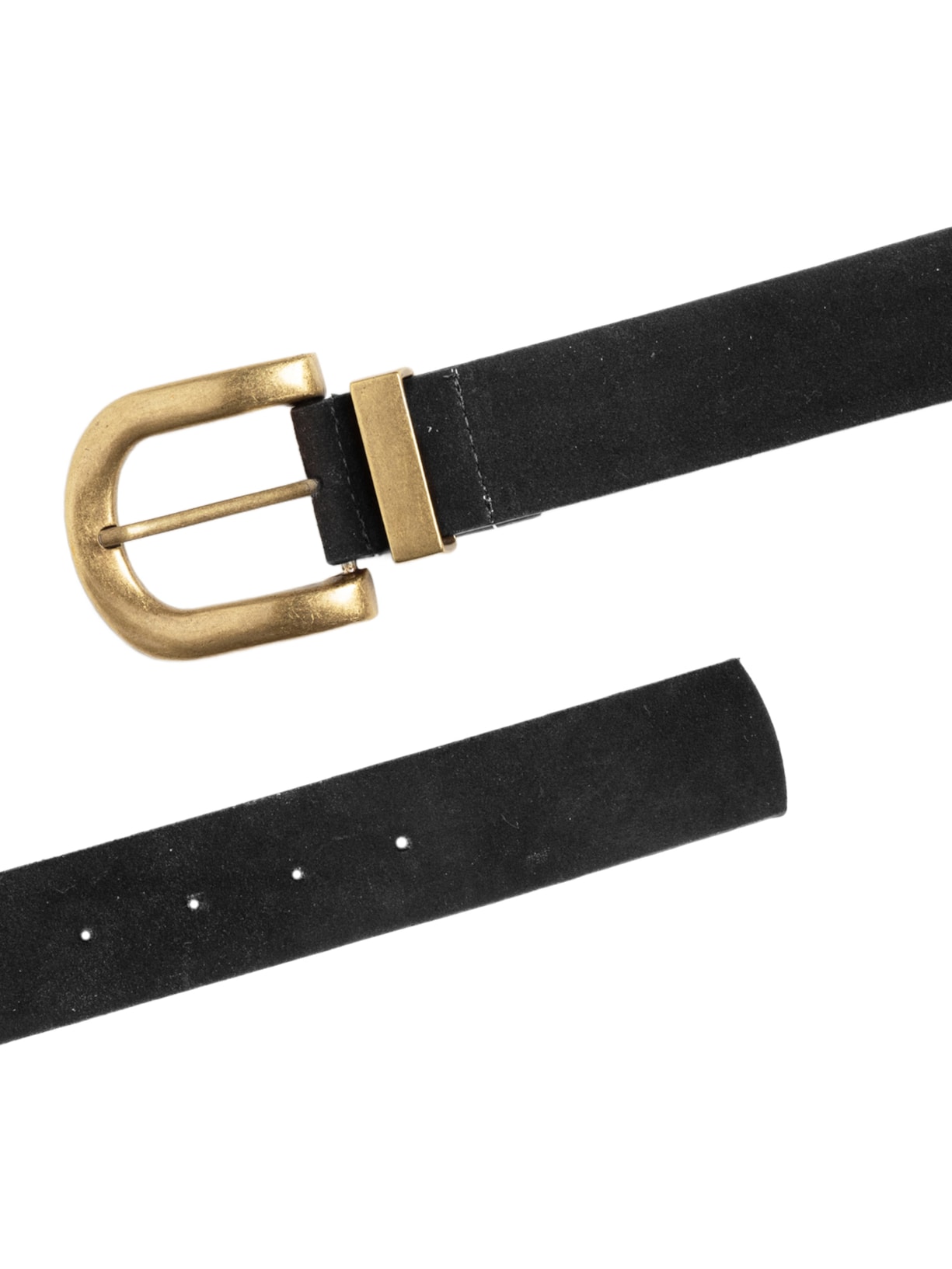 Cinto Feminino Em Couro Camurça Preto Market 33