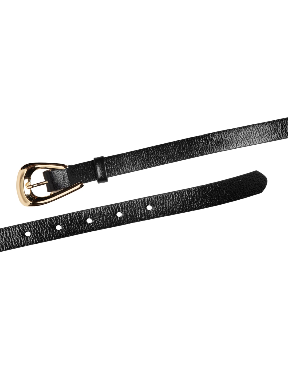 Cinto Feminino Em Couro Com Fivela Assimétrica Preto Market 33