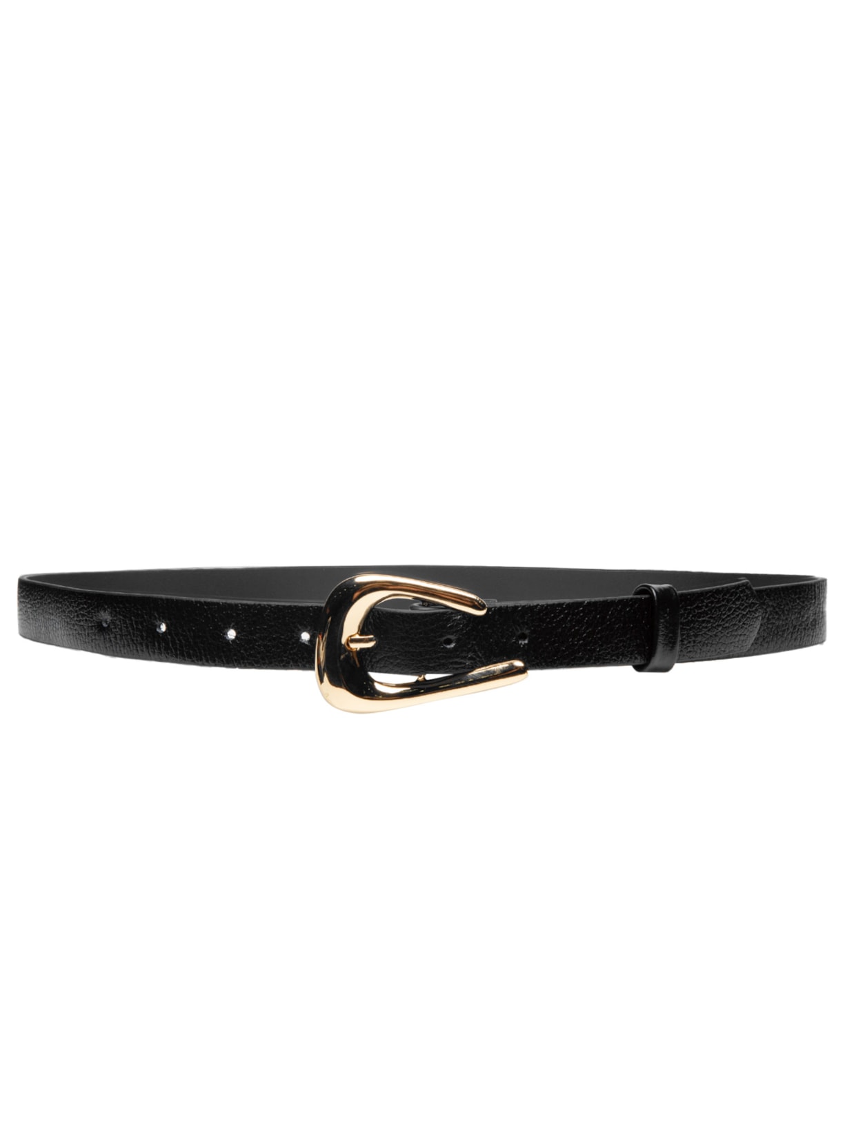 Cinto Feminino Em Couro Com Fivela Assimétrica Preto Market 33