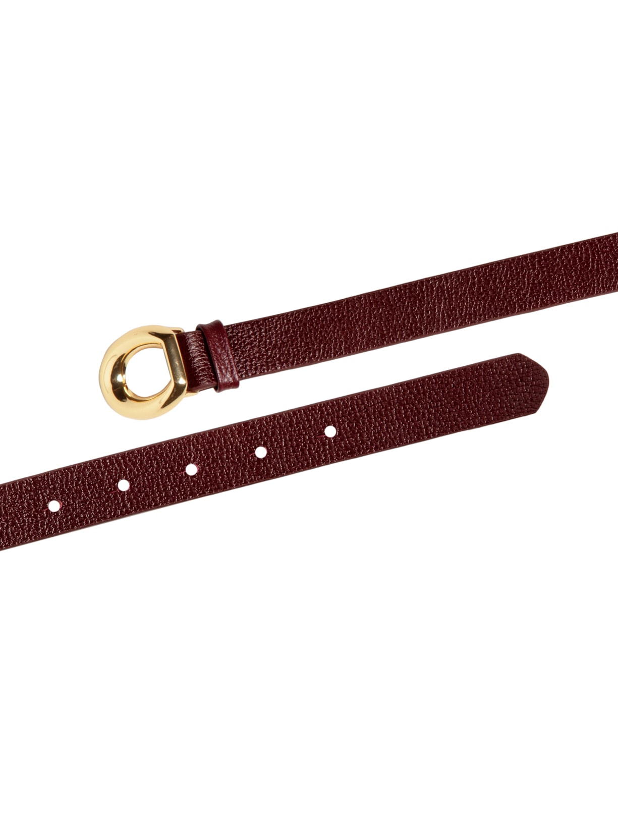 Cinto Feminino Em Couro Com Fivela Assimétrica Vermelho Market 33