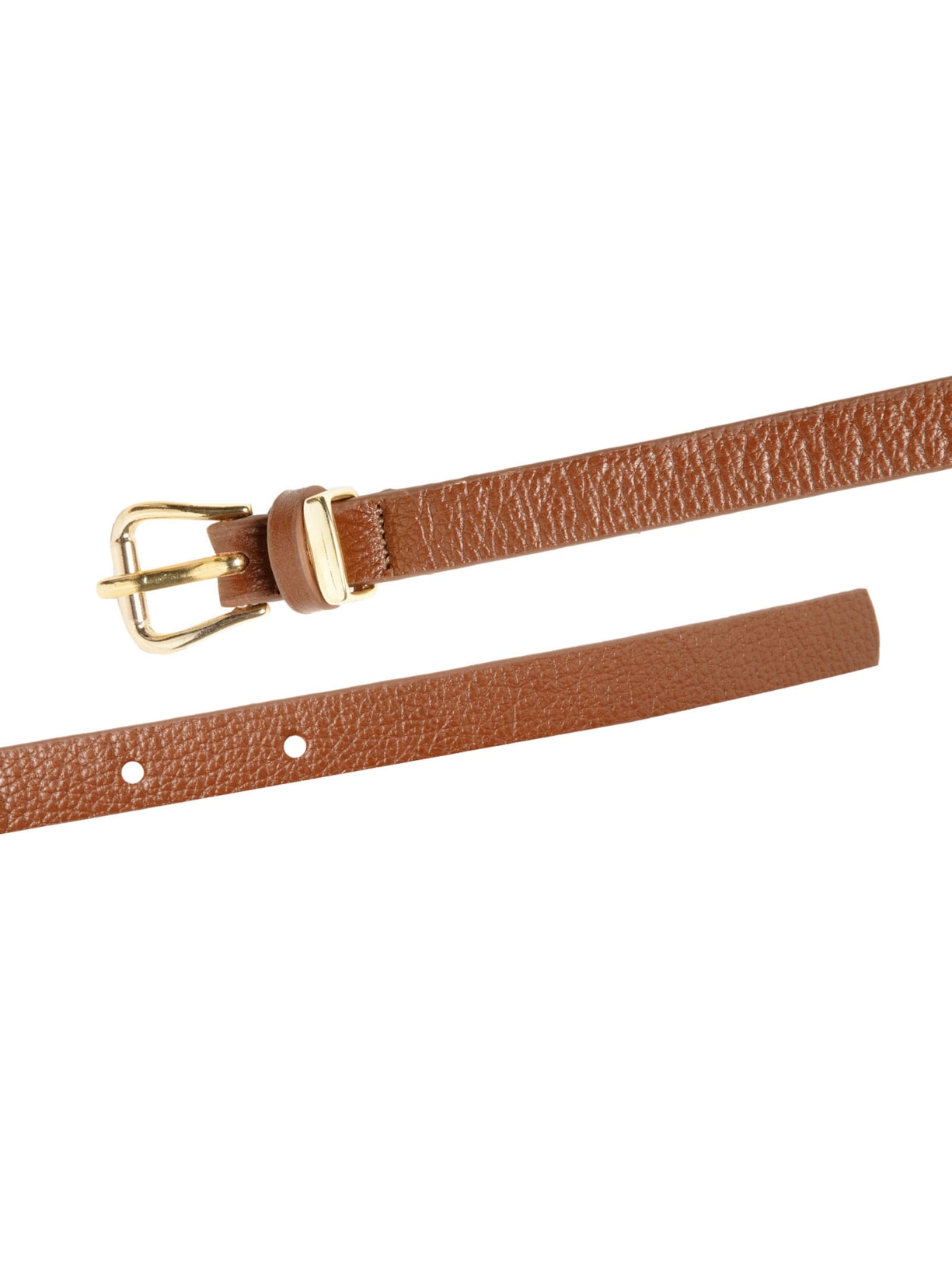 Cinto Feminino Em Couro com Fivela Dourada Marrom Market 33
