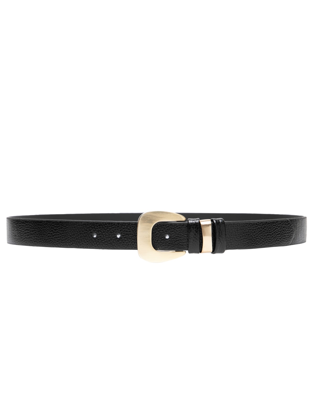 Cinto Feminino Em Couro Com Fivela Grossa - Preto