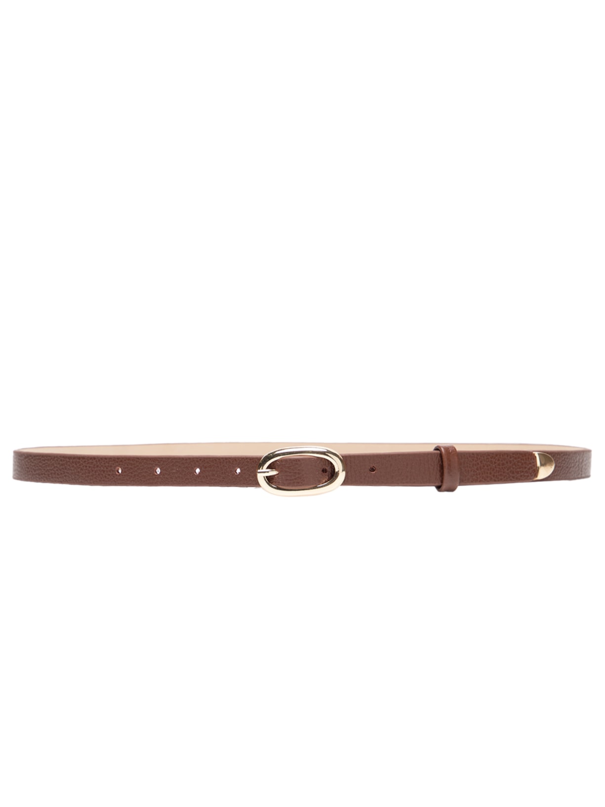 Cinto Feminino Em Couro Com Fivela - Marrom
