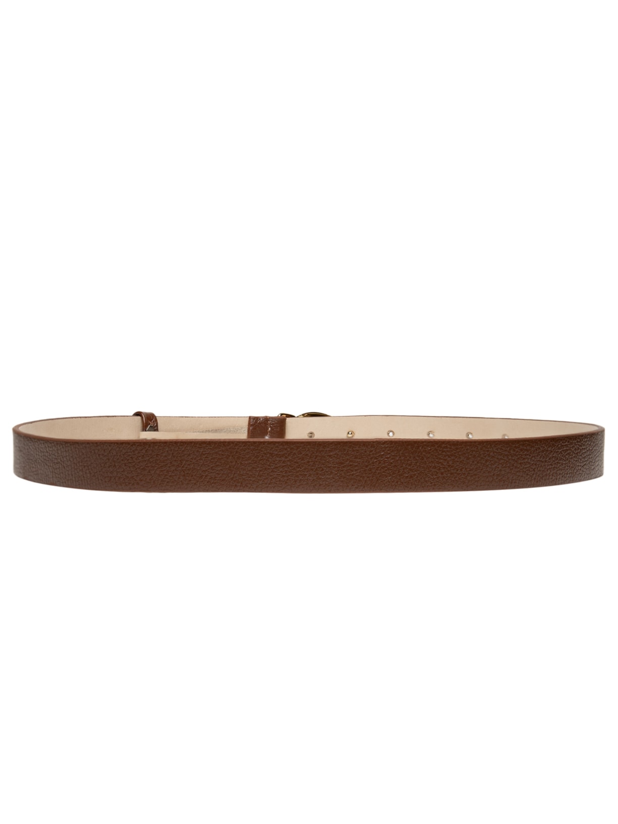 Cinto Feminino Em Couro Com Fivela Orgânica Marrom Market 33