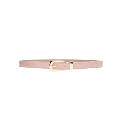 Cinto Feminino Em Couro Com Fivela Ouro Velho - Rosa