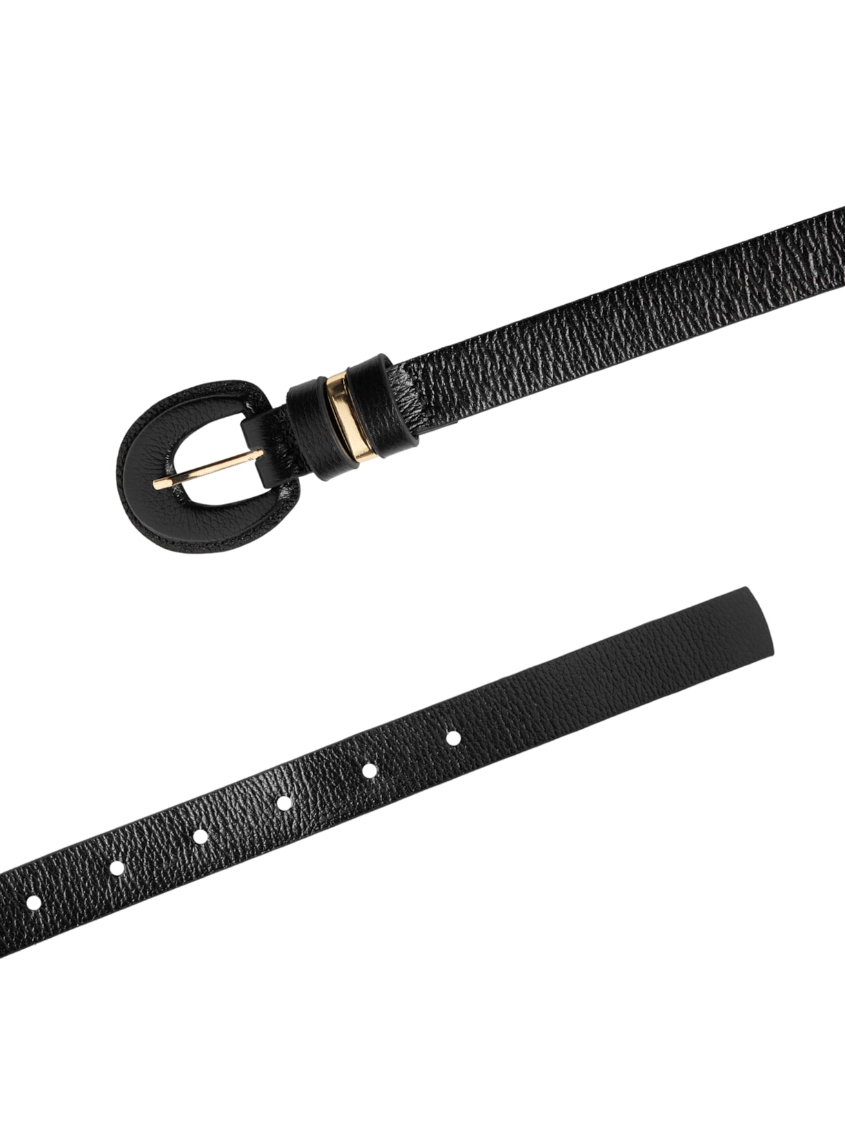 Cinto Feminino Em Couro Com Fivela Oval Encapada Preto Market 33