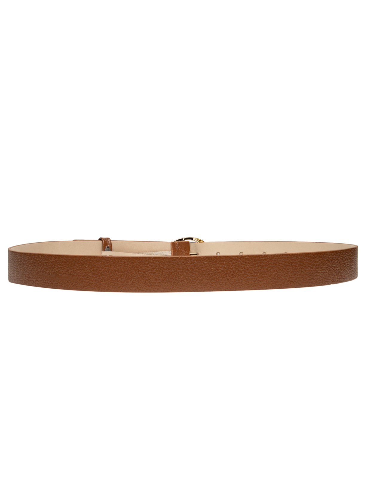 Cinto Feminino Em Couro Com Fivela Oval Marrom Market 33