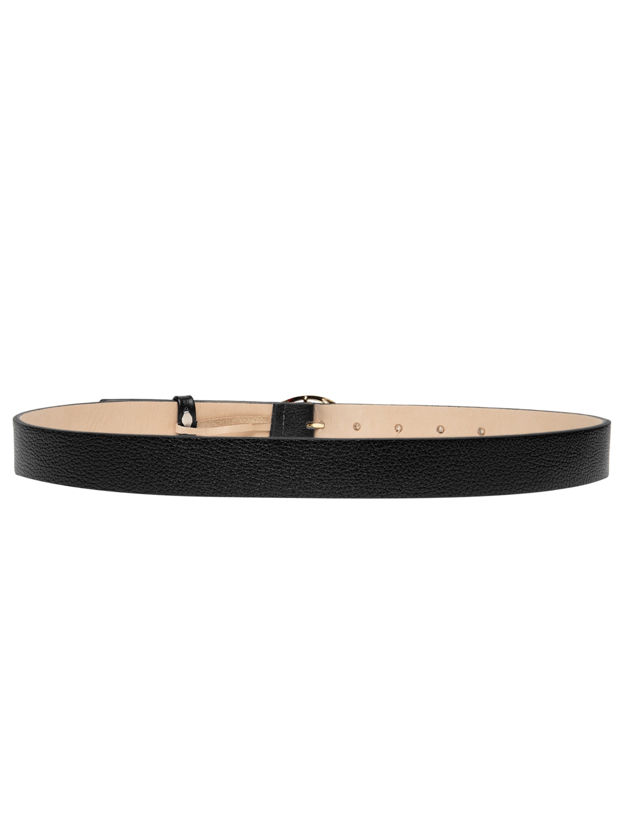 Cinto Feminino Em Couro Com Fivela Oval Preto Market 33