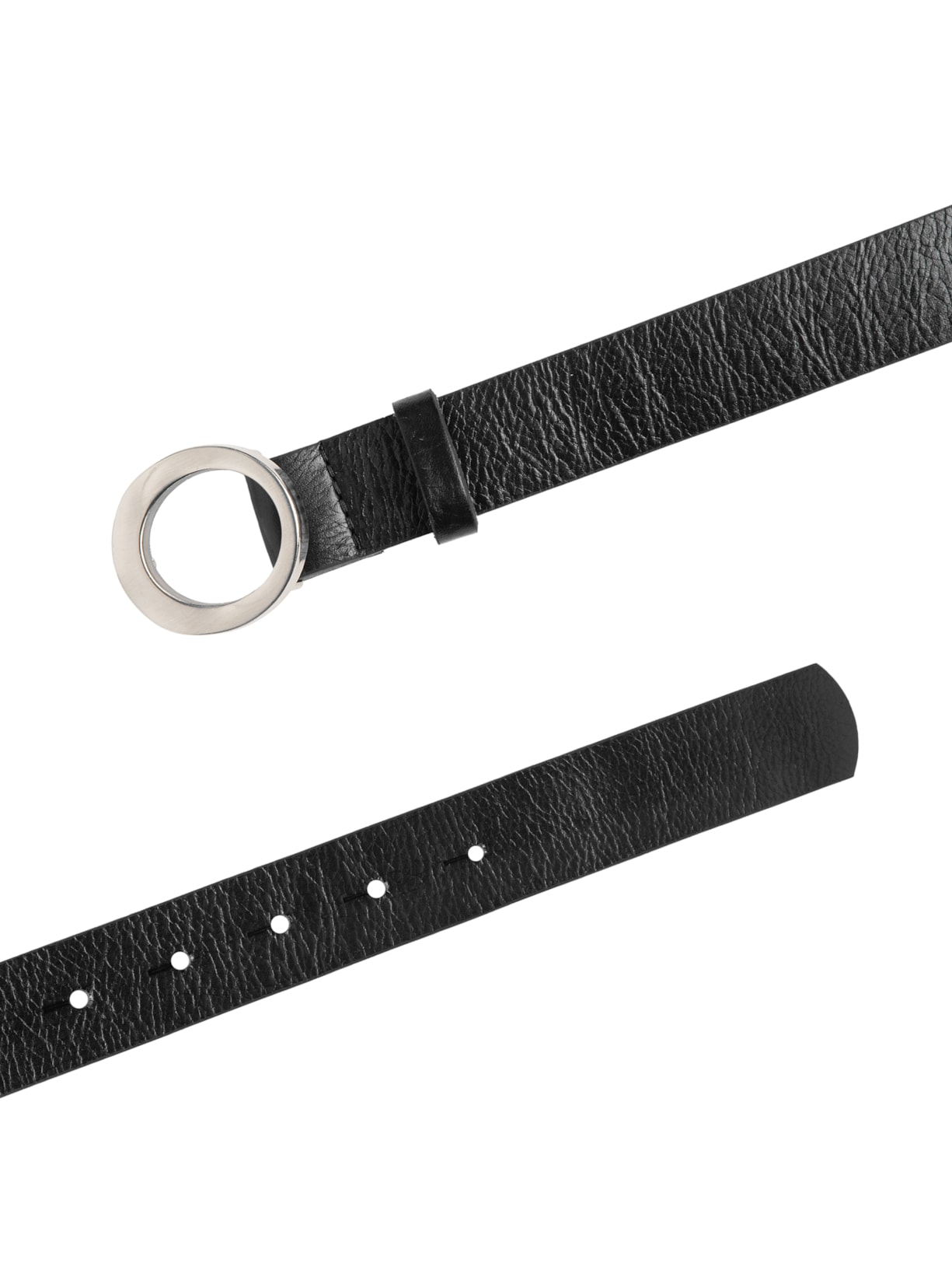 Cinto Feminino em Couro com Fivela Oval – Preto Basiq