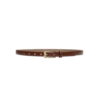 Cinto Feminino Em Couro Com Fivela Quadrada - Marrom