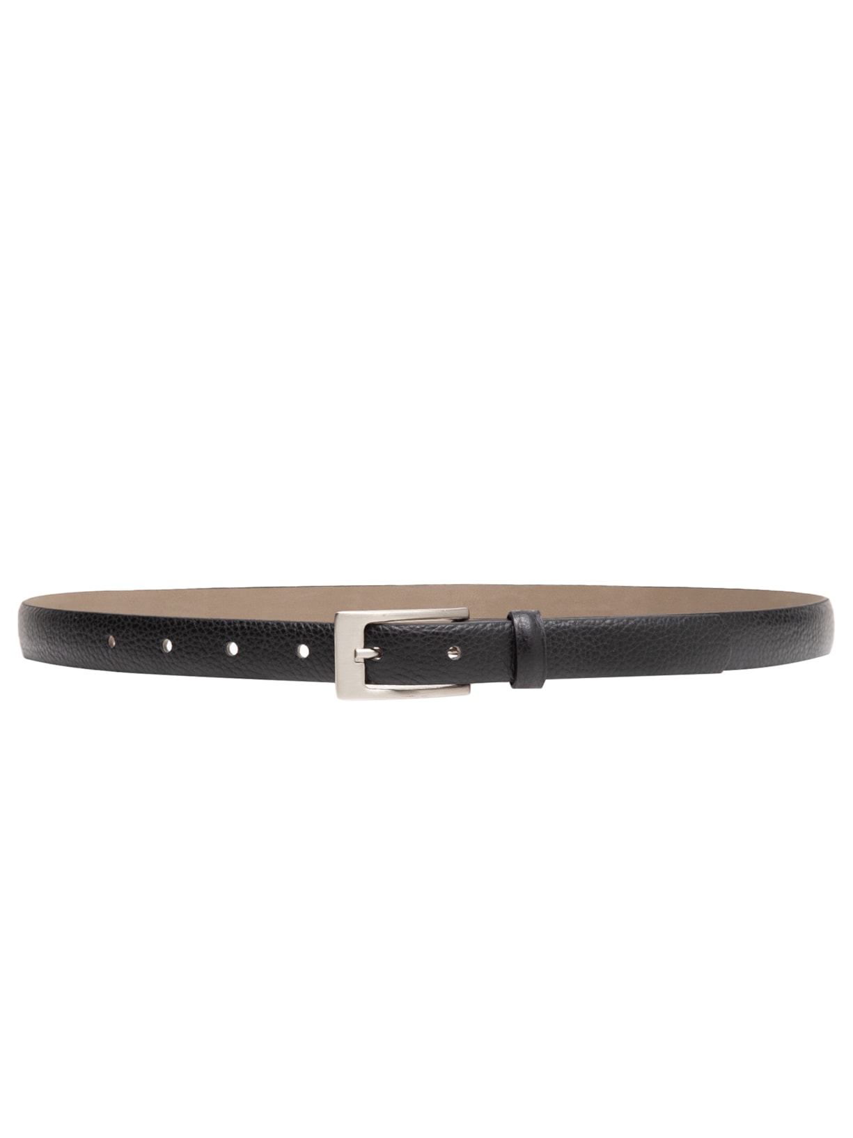 Cinto Feminino Em Couro Com Fivela Quadrada - Preto