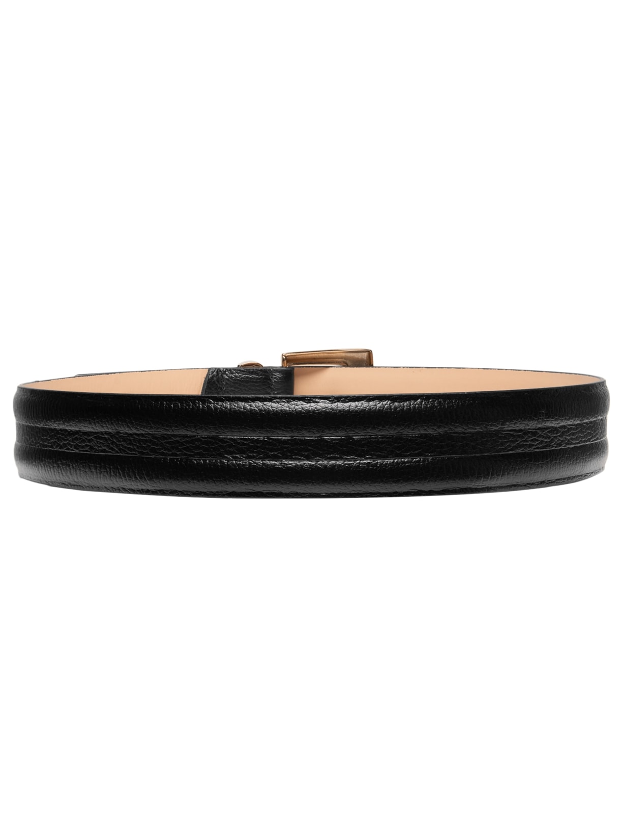 Cinto Feminino Em Couro Com Fivela Quadrada Preto Market 33
