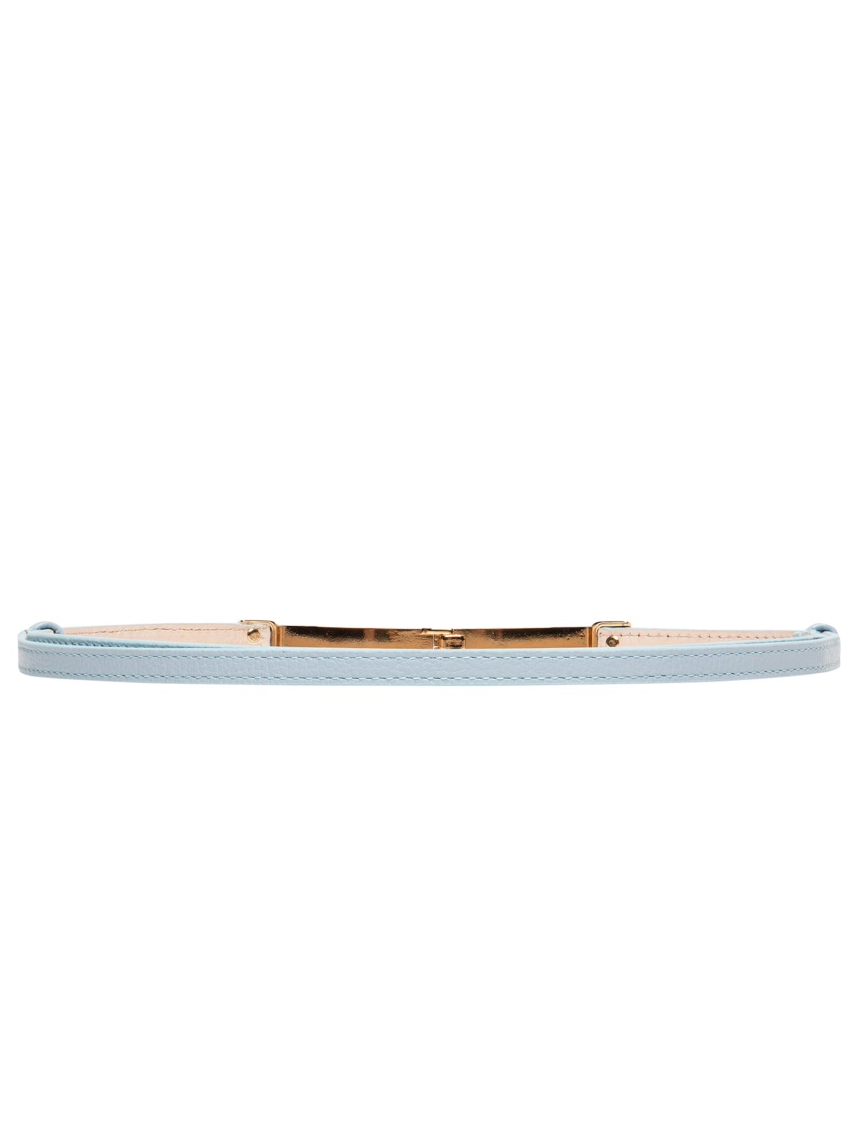 Cinto Feminino Em Couro Com Fivela Retangular Azul Market 33