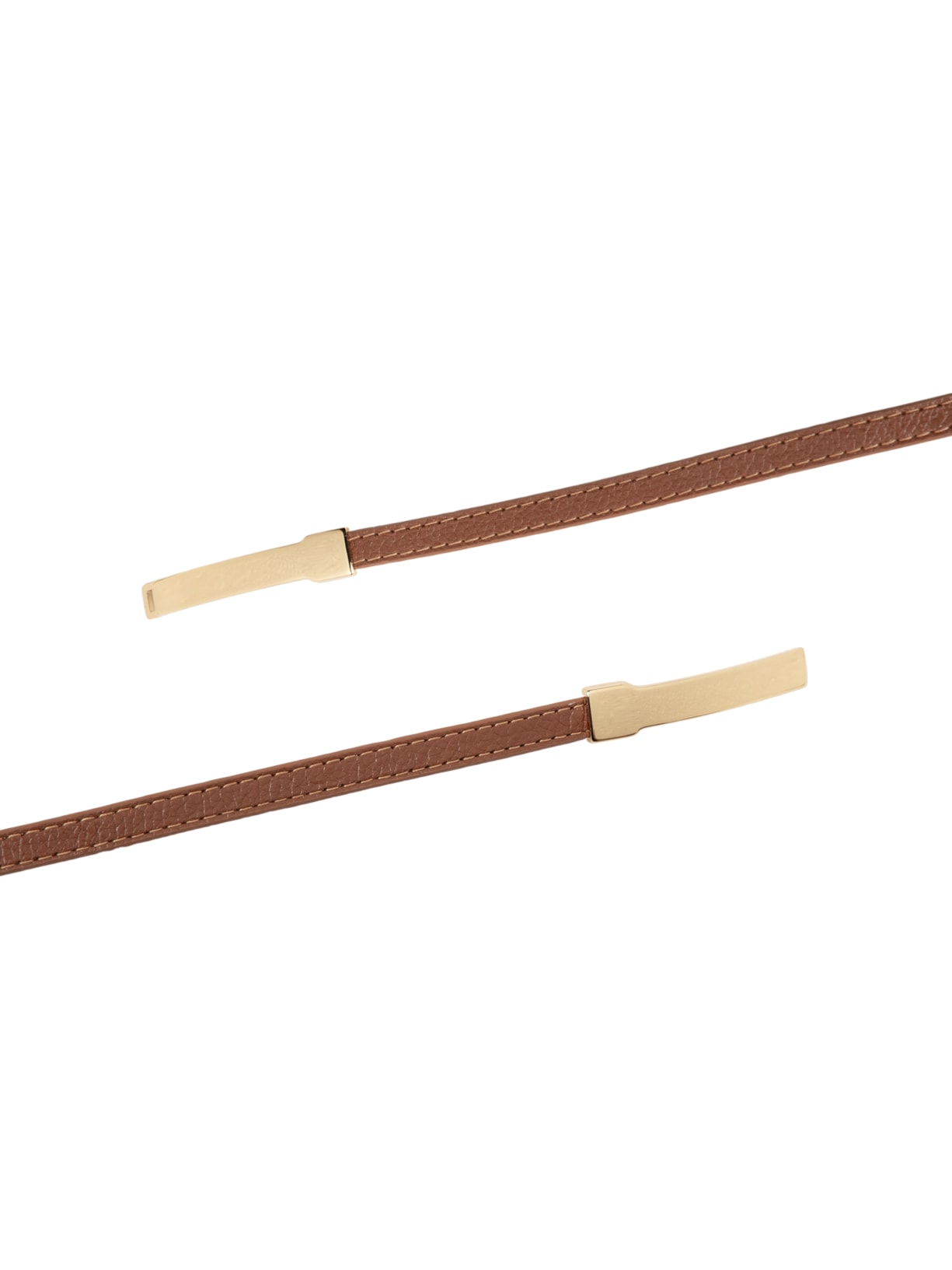 Cinto Feminino Em Couro Com Fivela Retangular – Marrom Market 33