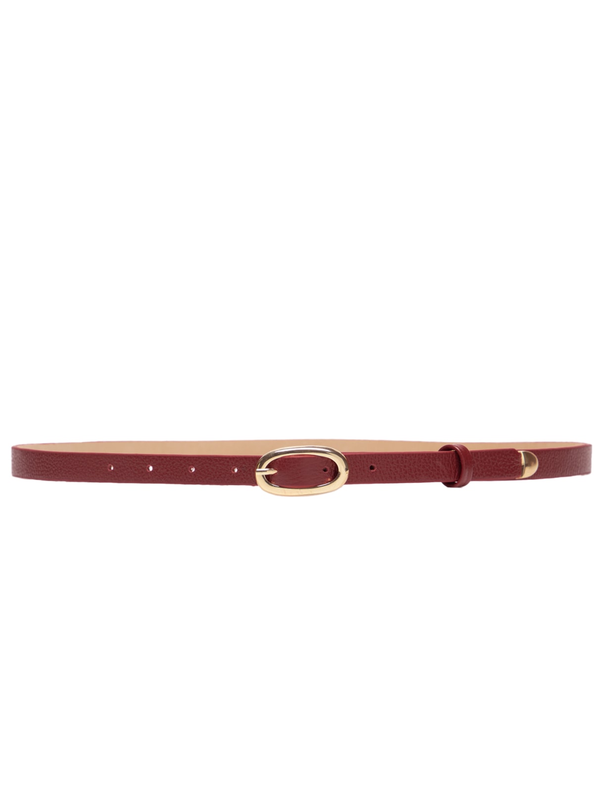 Cinto Feminino Em Couro Com Fivela - Vermelho