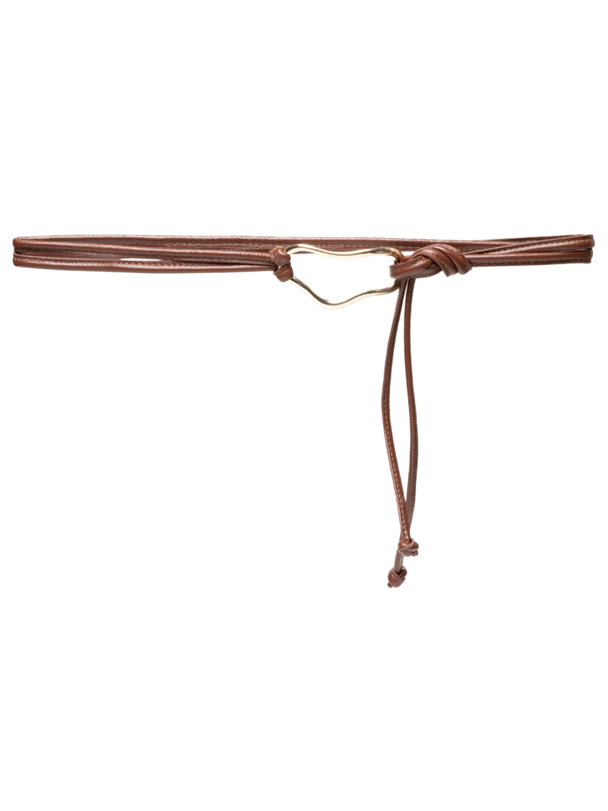 Cinto Feminino Em Couro De Amarração Com Five Orgânica - Marrom